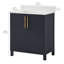 Keiera 30" Single Bathroom Vanity with Engineered Stone Top-541735281