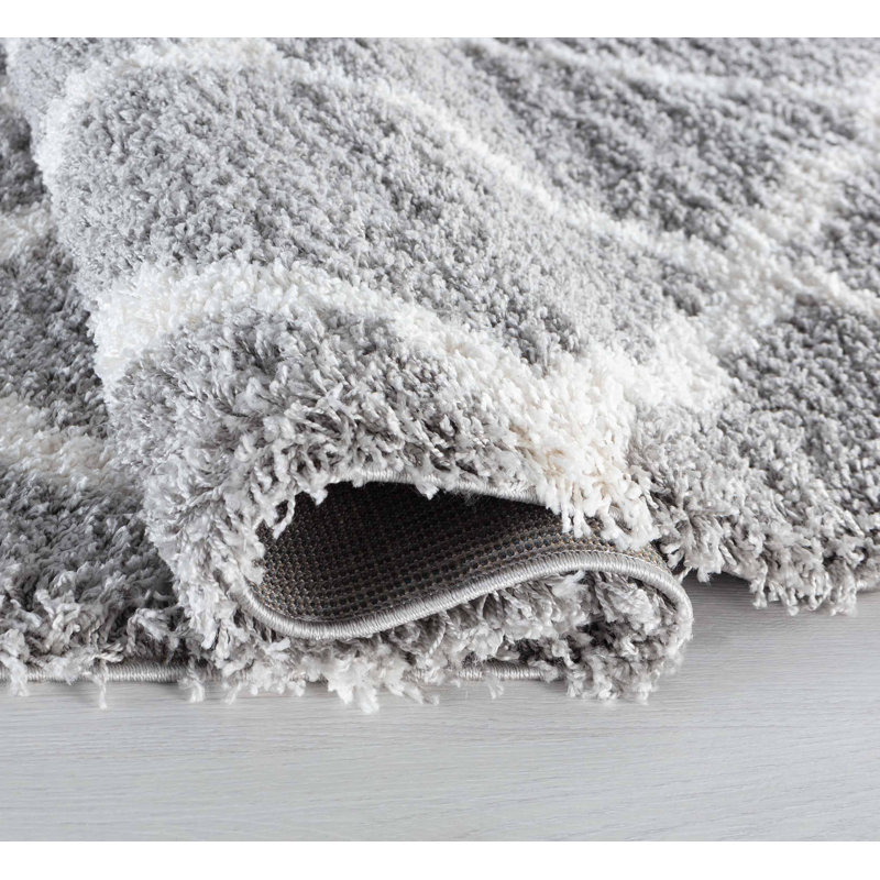 Emeril Geometric Shag Area Rug, Rectangle 160 x 230cm