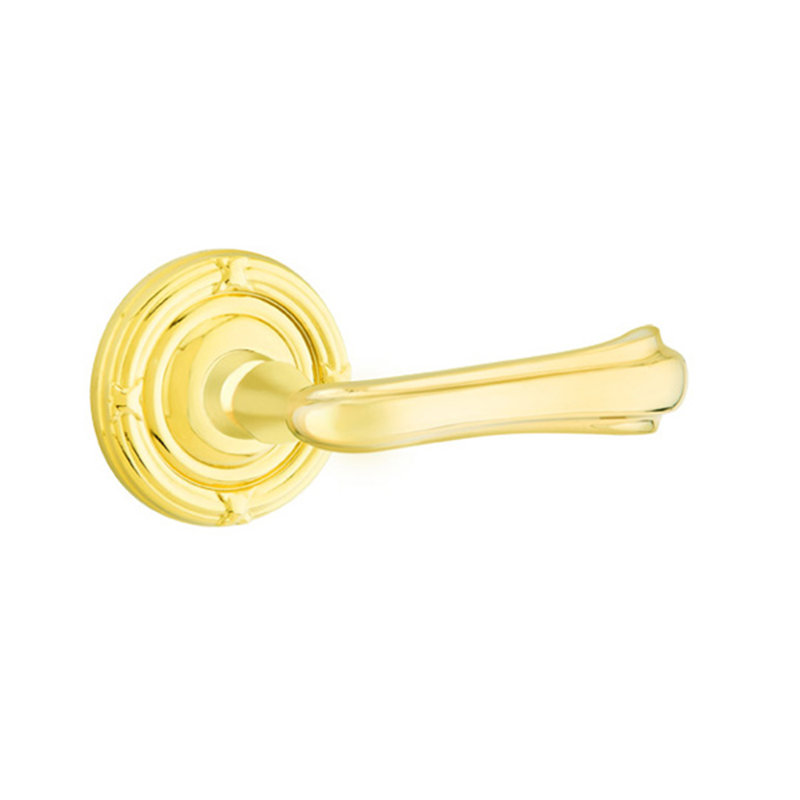 Wembley Double Dummy Door Lever, Right, Bright Brass