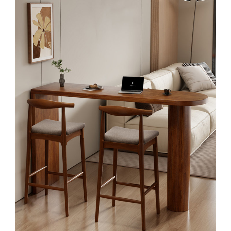 Table de bar semi-circulaire Modern, H 41,34 po x L 70,87 po x l 17,72 po