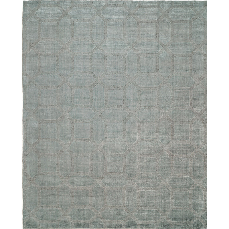 Hand Loomed Geometric Indoor Rug, Rectangle 10' x 14'