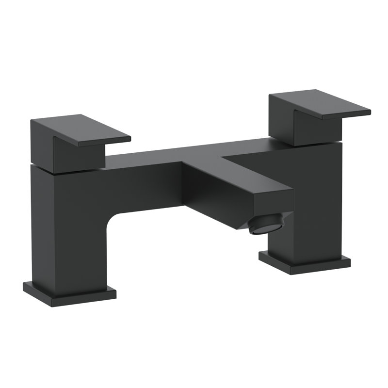 VeeBath Munro Square Bath Filler Mixer Tap, Matt Black