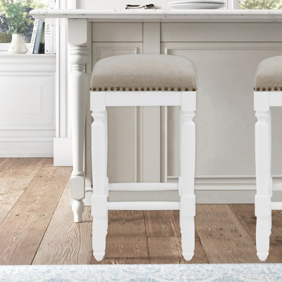 Tabouret de comptoir blanc Auxane
