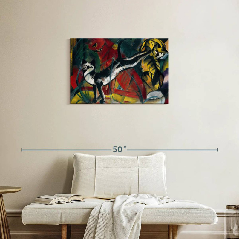 Brampt Three Cats 1913, 20" H x 30" W