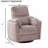 Taupe Finish Power Glider Recliner W/ Swivel Curved Arms Pillow Fill Swivel Chair Contemporary Primary Living Room-1647656140