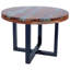 Table basse avec finition laquée, faite à la main, 23,6 po x 15,8 po, bois de teck massif, multicolore