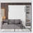 Murphy Bed with Sofa & Shelves – Wall Bed – Under-Bed Storage, Convertible Design-524545816
