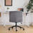 24.02‘’W Corduroy Task Office Chair With Non-Rolling Pads and Wheels-1828816781