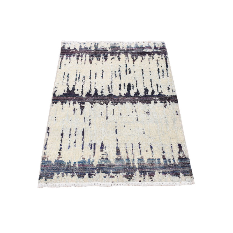 Tapis rectangulaire nouvel âge en soie Carabelle