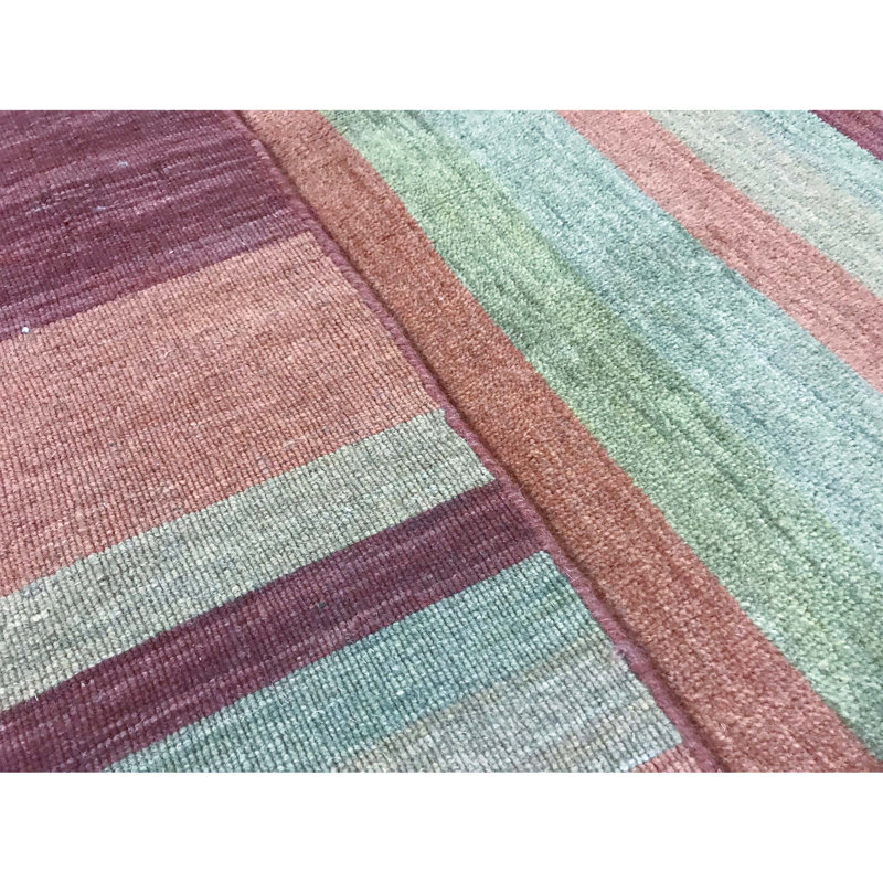 Hand-Knotted High-Quality Green Area Rug