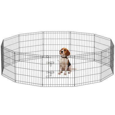 Parc pour chien pliable en métal