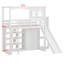 Lit mezzanine avec garde-robe, tablettes de rangement