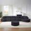 Ensemble de canapé modulaire en chenille sans assemblage requis-1186912137