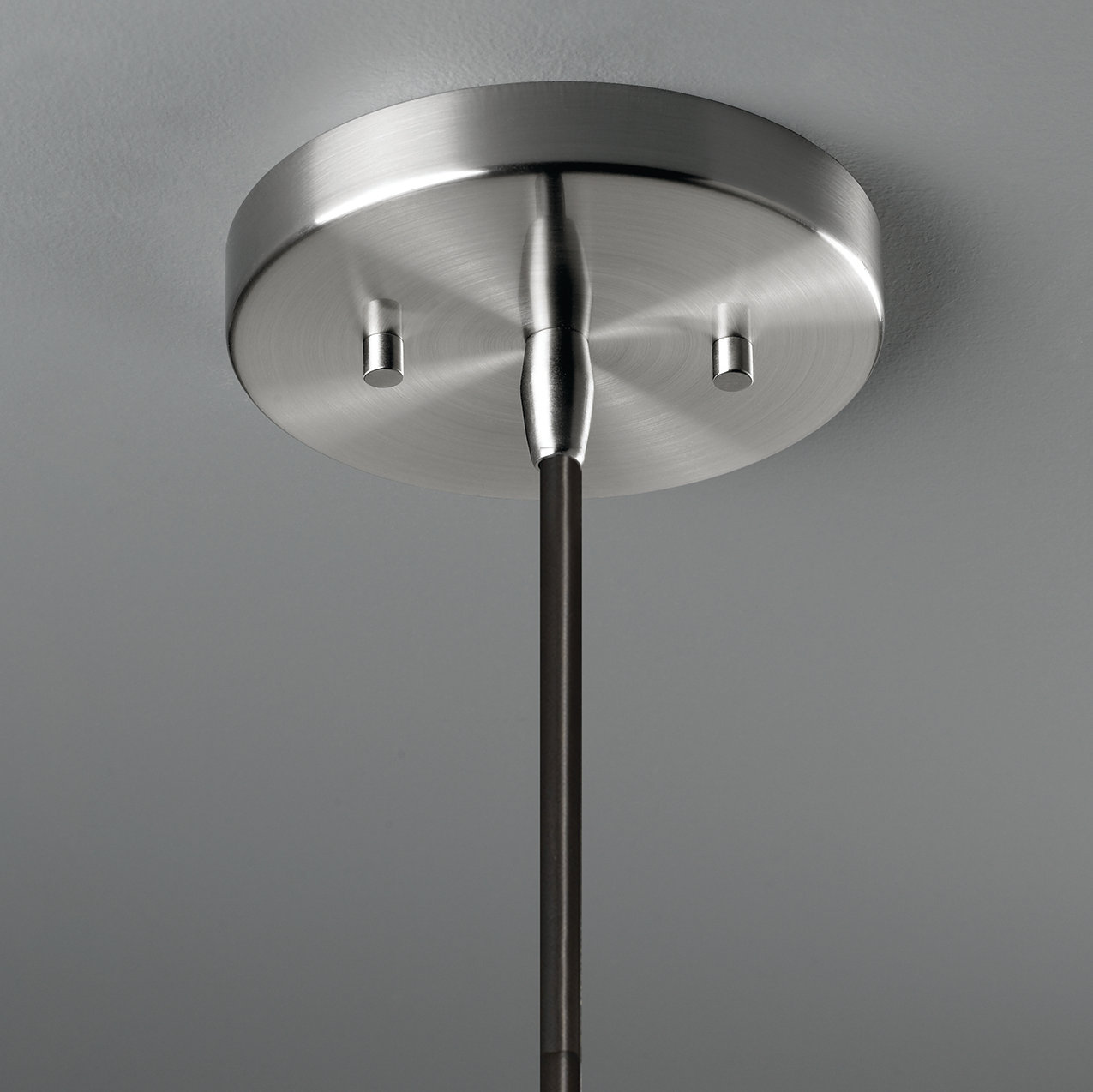 Leni Dimmable Ceramic Single Light Pendant, Greco Travertine, Brushed Nickel