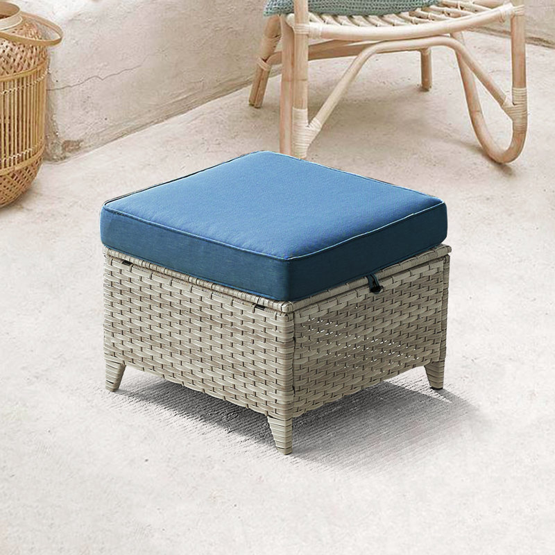Tonry pour l'extérieur avec coussin, Bleu marine