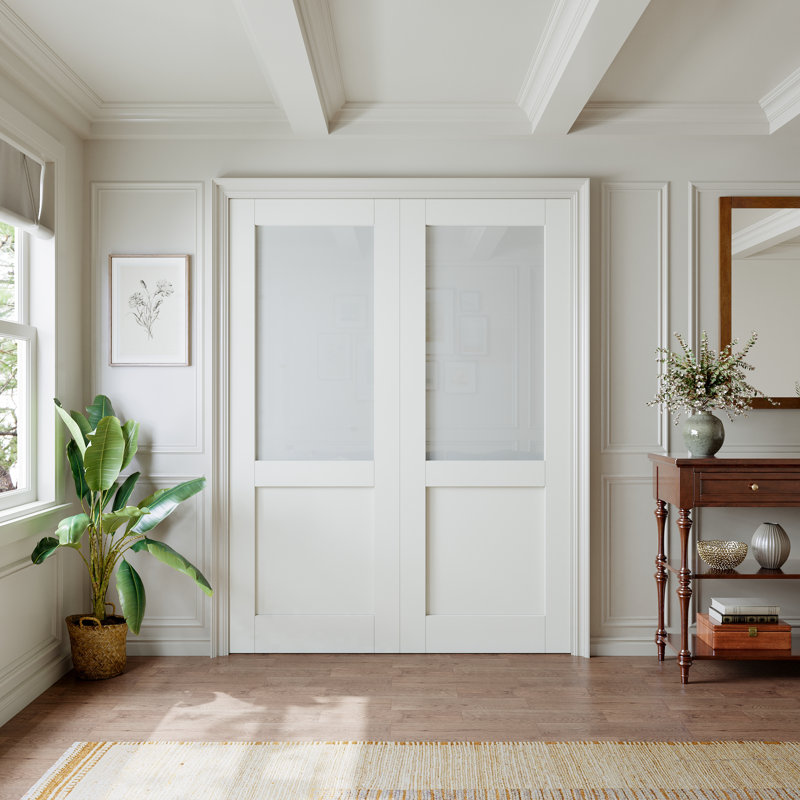 Porte standard en bois franc givré pour porte intérieure, 60 po x 80 po