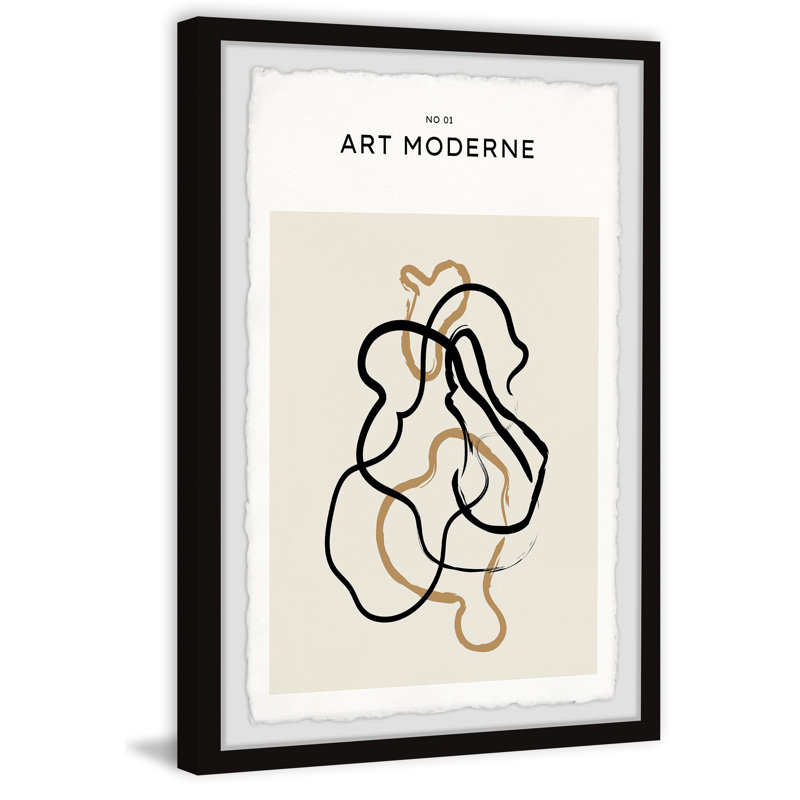 «No 01 Art Moderne», reproduction encadrée, H 12 po x l 8 po x P 1,5 po
