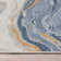  Abstract Harmony Modern Marble Blue Gold Flat-Weave Area Rug