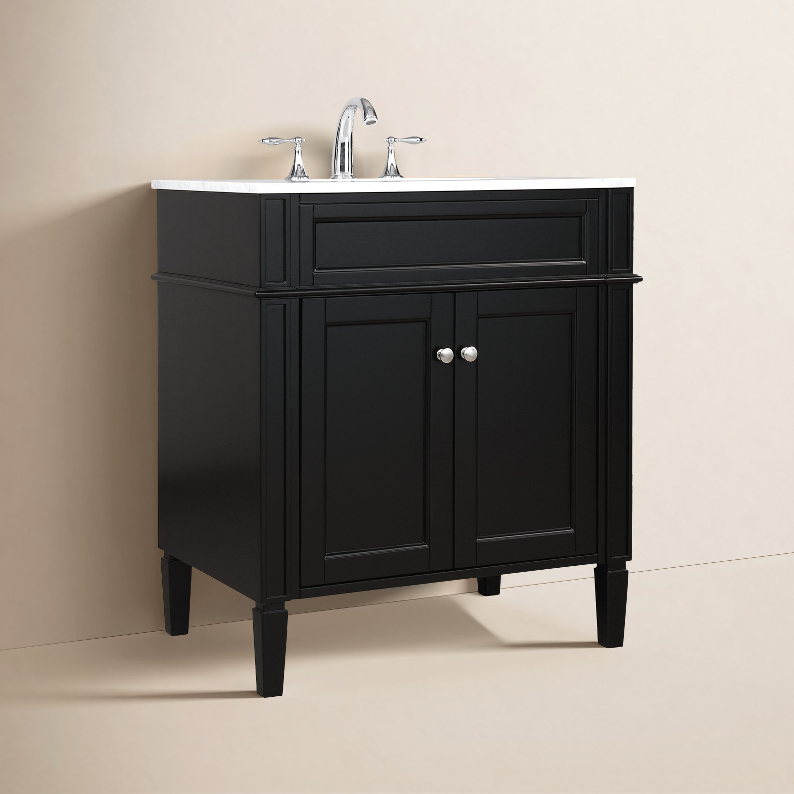 Rivers 30'' Single Bathroom Vanity, Black
