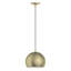 Luminaire suspendu en laiton antique 1 lumière