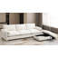 Canapé modulaire en chenille de 96,5 po avec repose-pieds et poches de rangement, support de téléphone réglable, siège large, ensemble de canapé en L de 4 sièges, canapé confortable avec chargeur USB pour le salon, appartement-2108231180