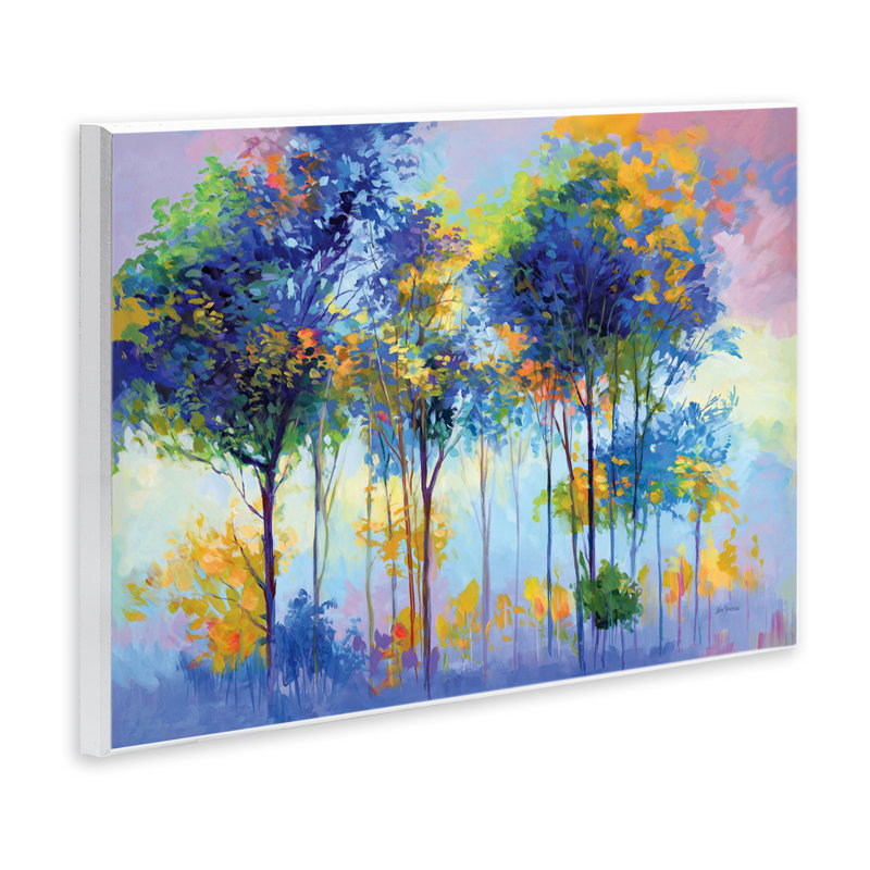 «Vibrant Tranquil Trees», art mural par Leon Devenice, H 10 po x l 15 po