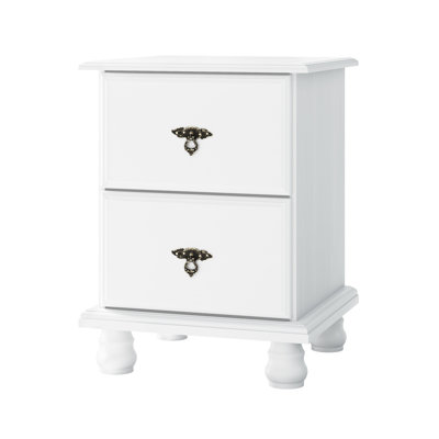 Keithsburg 100% Solid Wood Kyle 2-Drawer Nightstand by Alcott Hill