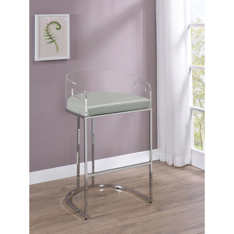 Ensemble de chaises de bar rembourrées avec dossier en acrylique Mello