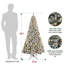 Arbre de Noël artificiel en PVC pré-éclairé avec lumières DEL et base en métal-633397570