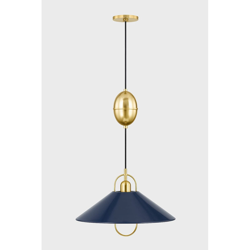 Mariel 1 Light Wall Sconce, Soft Navy