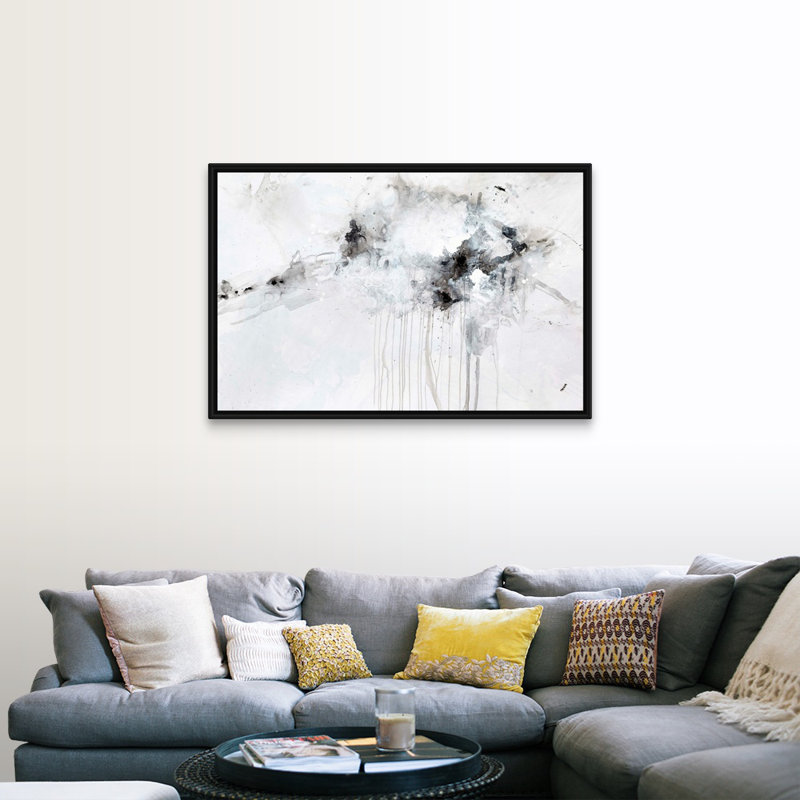 Reproduction d’art sur toile presque silencieuse par Kari Taylor, Cadre flottant noir, H 34 po x l 50 po x P 1,75 po