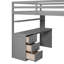 Lit mezzanine avec tiroirs, bureau et garde-robe-662421409
