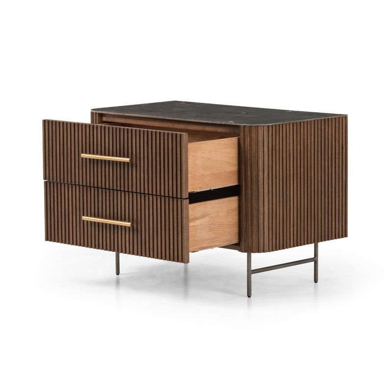 Fletcher 2 - Drawer Nightstand, Brown