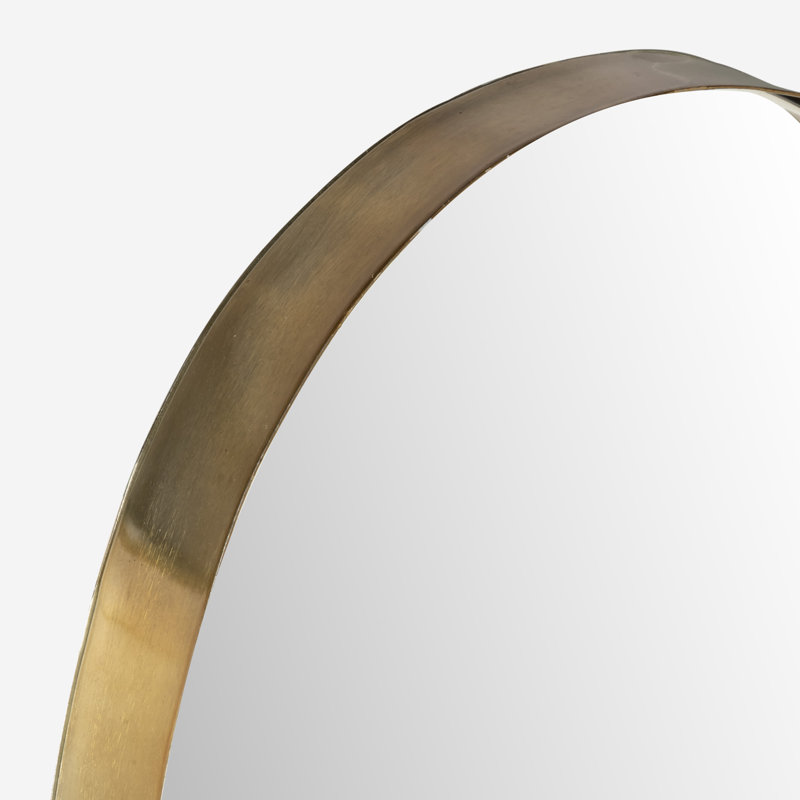 Lucius Metal Flat Wall Mirror, Gold