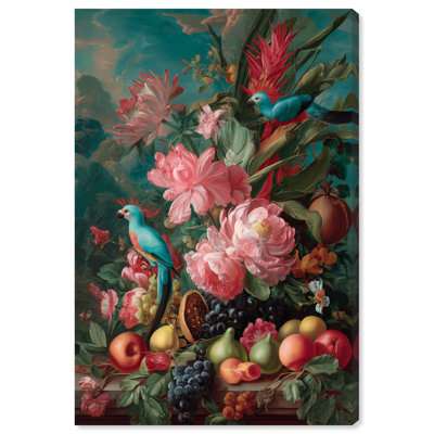 «Feathers and Flora III», reproduction d'art sur toile par Art Remedy, tendue sur châssis, 10 x 15