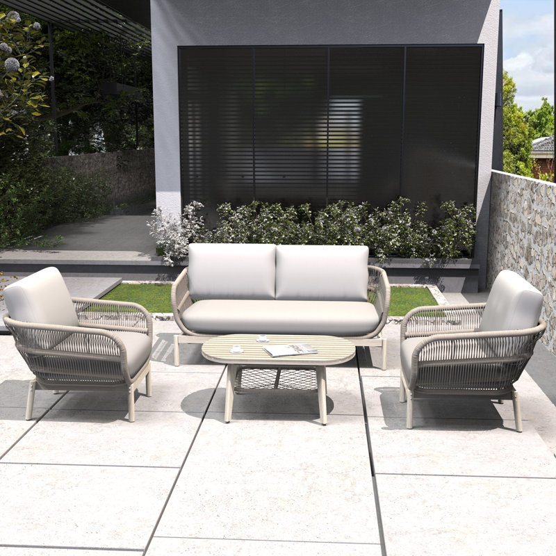 Acacia 4 - Person Patio Conversation Sets With Cushions