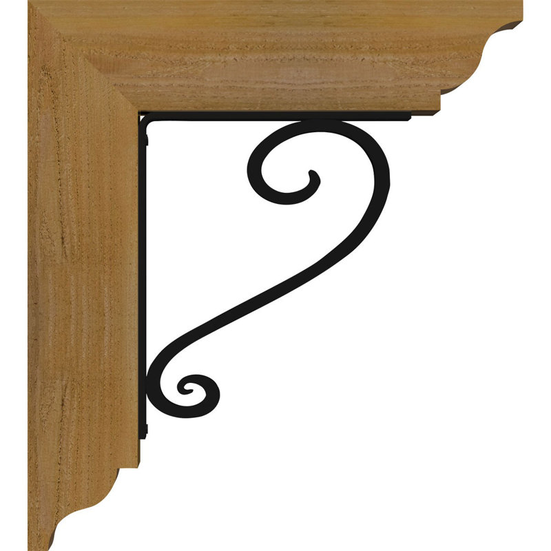Edwards Triple Brace Ironcrest Bracket, 18"H x 15 1/2"D, 3 1/2"W x 4"T Western Red Cedar (Smooth)