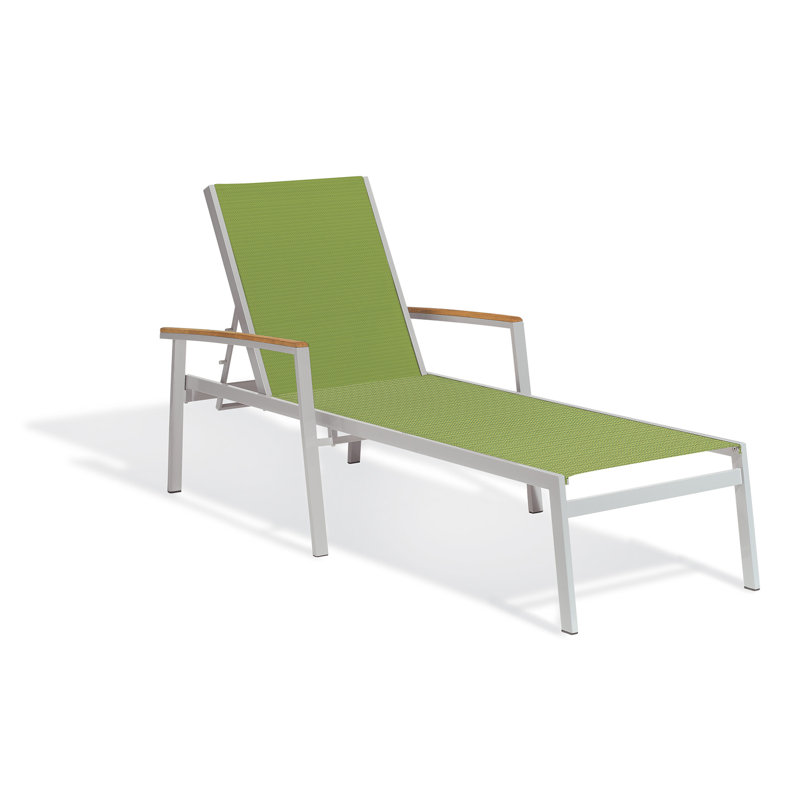Travira Outdoor Chaise Lounge, Tekwood Vintage, Go Green, Flint