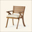 Chaise de salle à manger d'extérieur en bois Hermosa KD avec coussins (ensemble de 2)