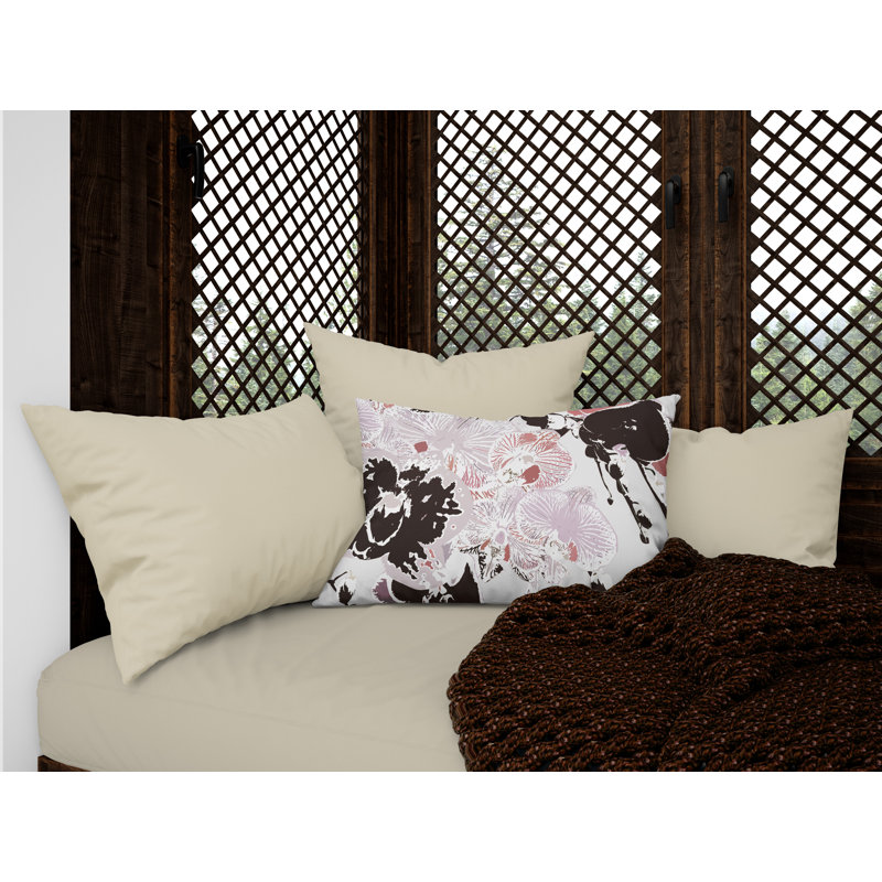 Housse et insert de coussin rectangulaire extérieur Audie, Blanc
