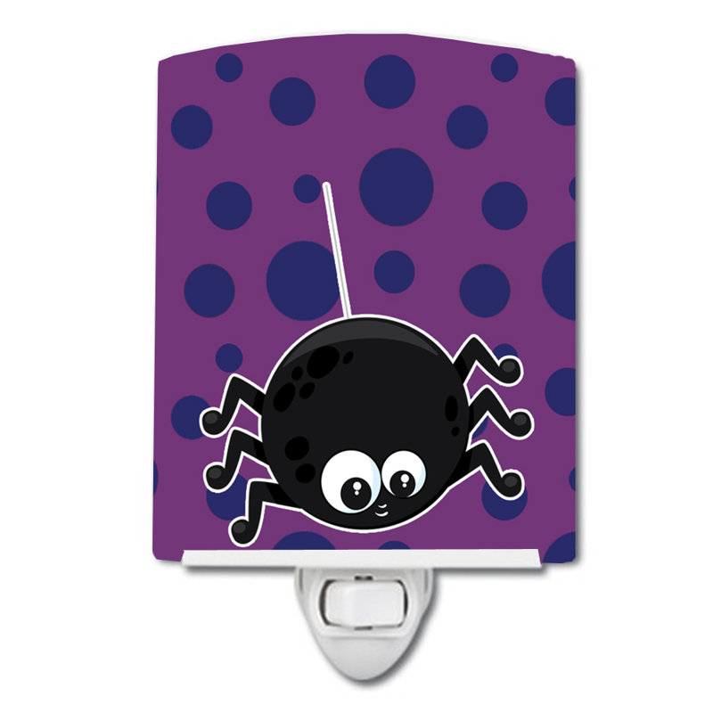 Halloween Spider Ceramic Night Light
