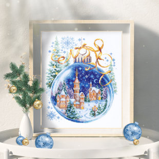 Boule de Noël 70-37 au point de croix compté