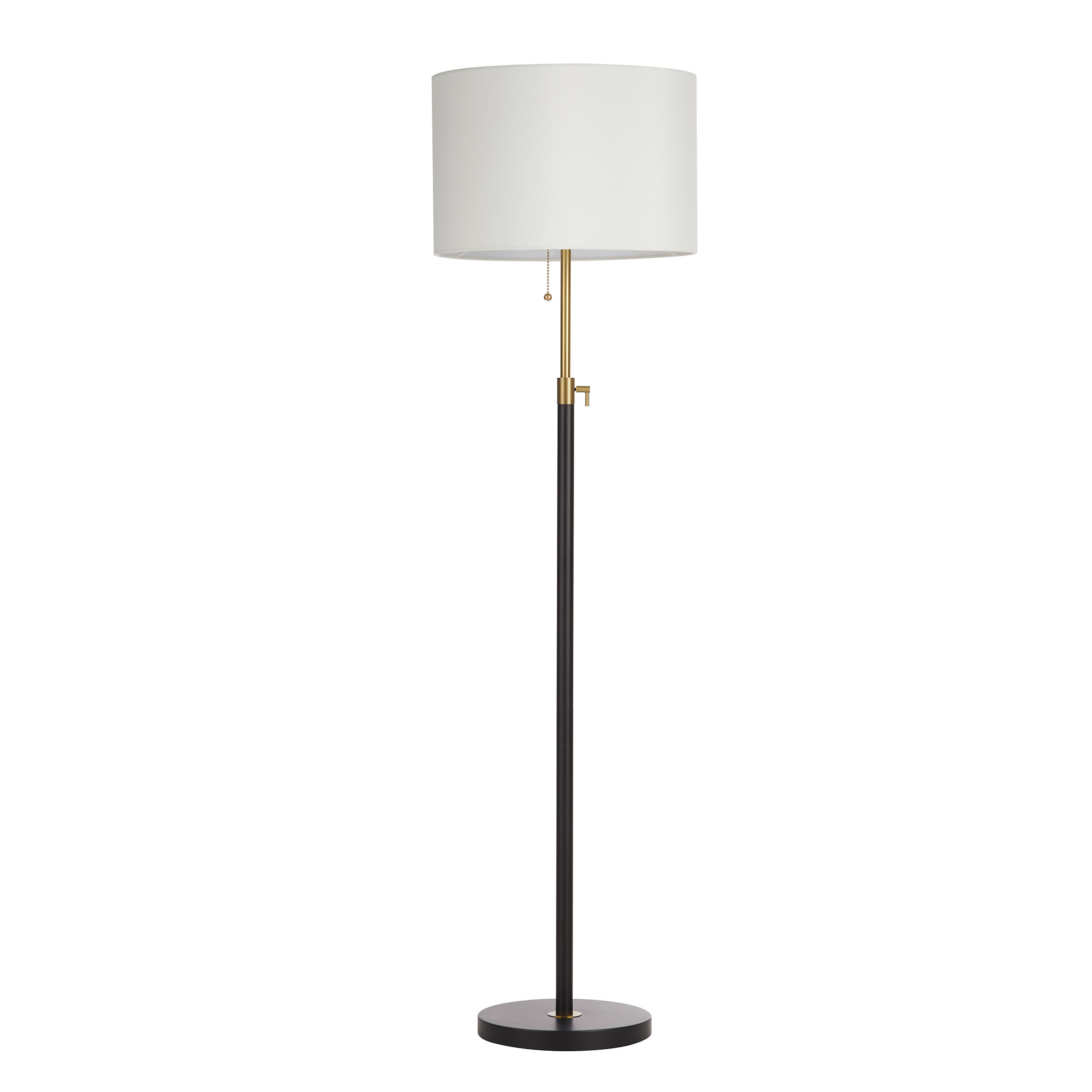 Black adjustable shop floor lamp