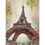 Reproduction abstraite de la Tour Eiffel sur toile