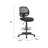 Lem Swivel Office Stool With T Arms, Footring, Black Linear Mesh Back
