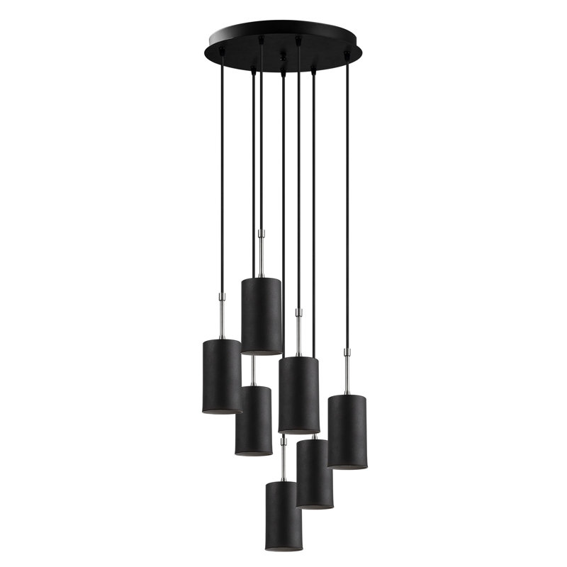 Mavek 7 - Light Cluster Pendant, Black Nickel