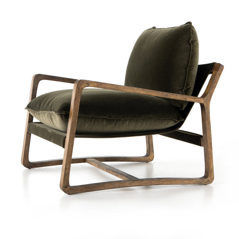 Ace Chair, Surrey Olive, Surrey Olive Performance Velvet, Toasted Umber