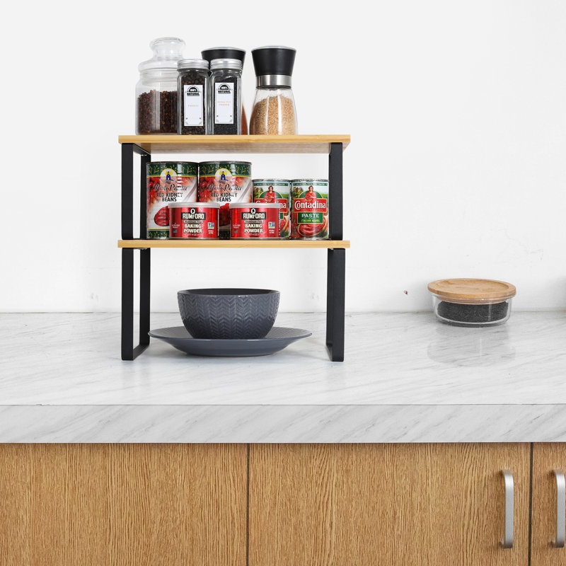 Ensemble de 4 supports de rangement en bambou noir