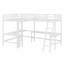 Lit mezzanine en bois avec échelle en L et 2 bureaux intégrés en L-997362333