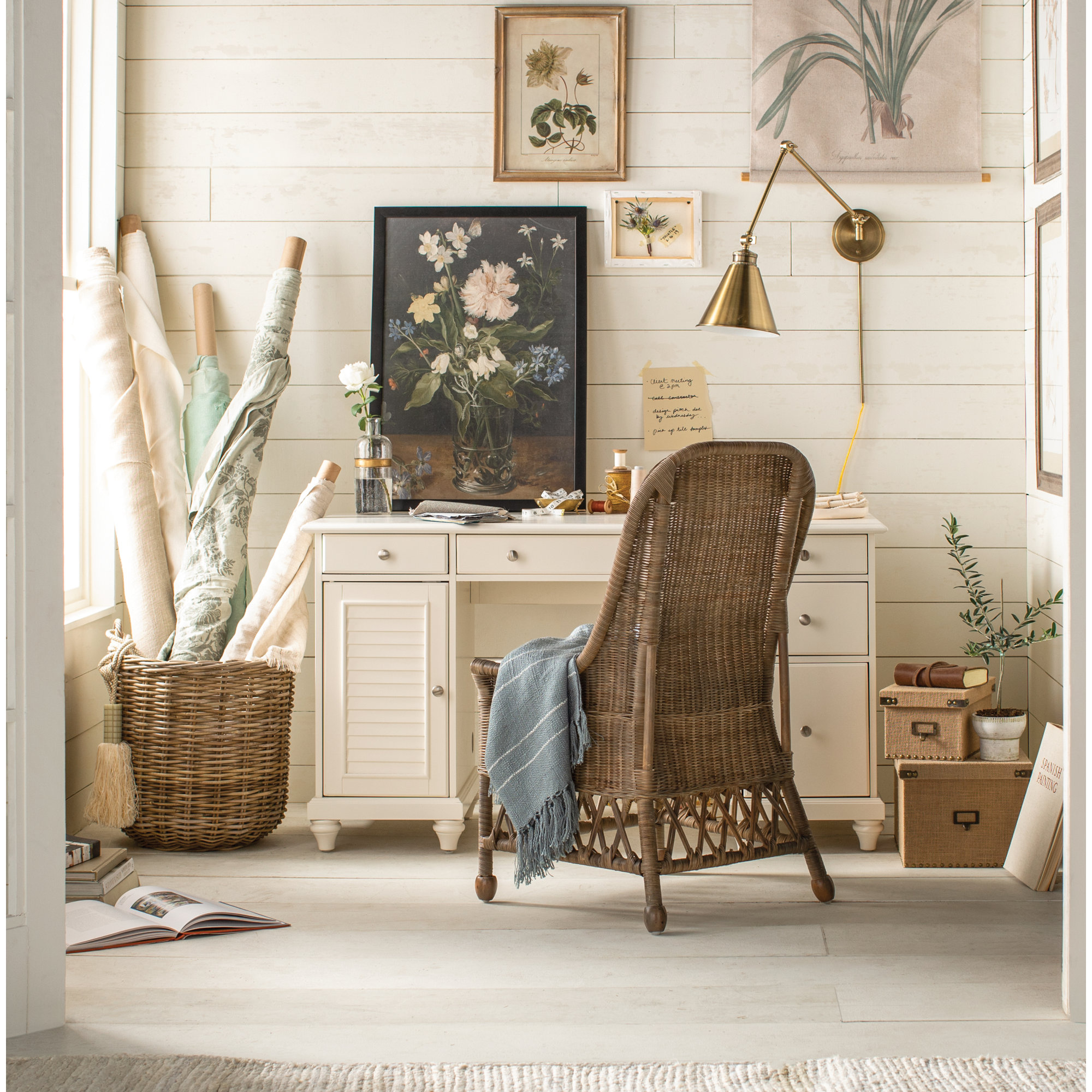 Janessa Upholstered Side Chair, Gray Wash
